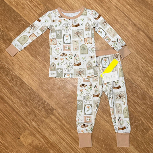 NEW Tiny Cubs and Co 2 Piece Bamboo Cottage Garden Only taken out of bag for photos soft stretchy 2T