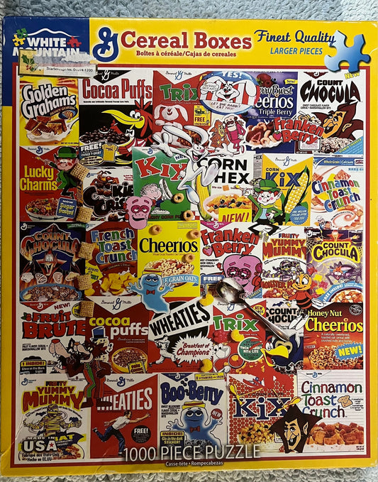 White Mountain Puzzle 1000 piece puzzle. No smoking/No pet home. Assembled once.