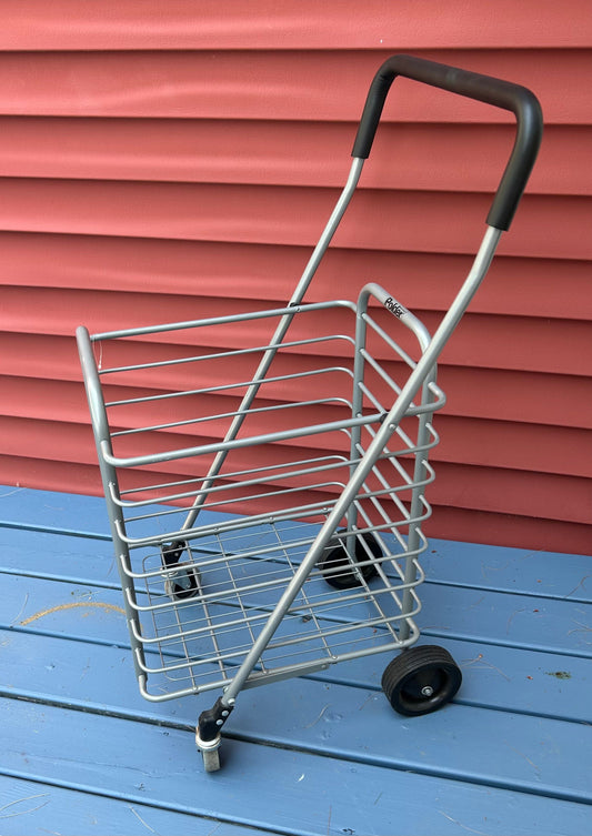 Folding rolling cart Metal, handle 36 inches high Luggage