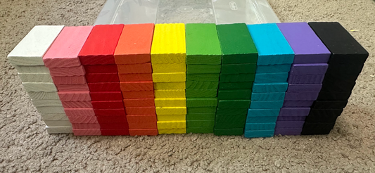 100 Wooden Dominoes for Building & Track Creation Perfect for STEM Projects, Use for Hot Wheels Roads, Lots of Fun! Educational