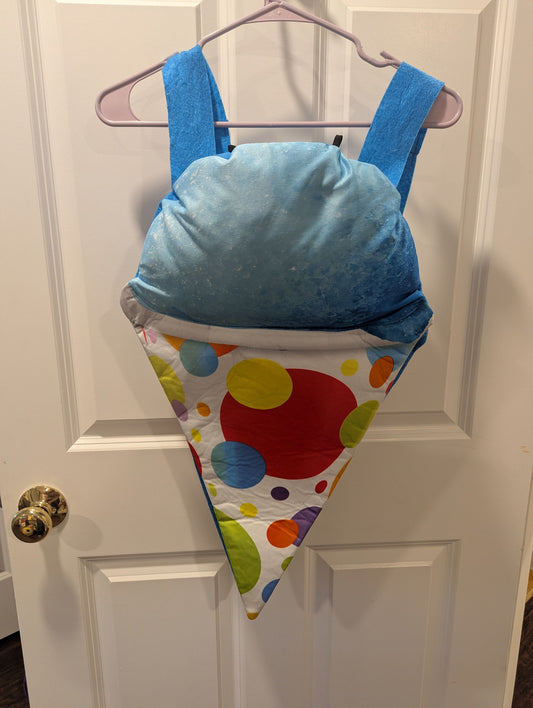 Target NWOT Ice Cream Costume, One Size Velcro Shoulder Straps 4T/4