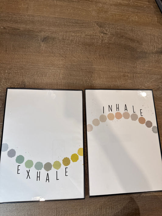 No brand Inhale/ exhale framed posters 11x15 Decor