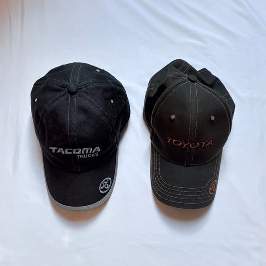 Toyota Tacoma trucks black and brown 2 baseball style hats excellent condition Hat