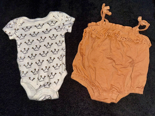 Brown and crowns set, 0-3 months Brown and crowns set, 0-3 months 3 Months