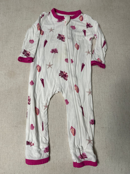 Kyte Baby GUC bamboo seashell romper sleeper 3-6m 3 Months