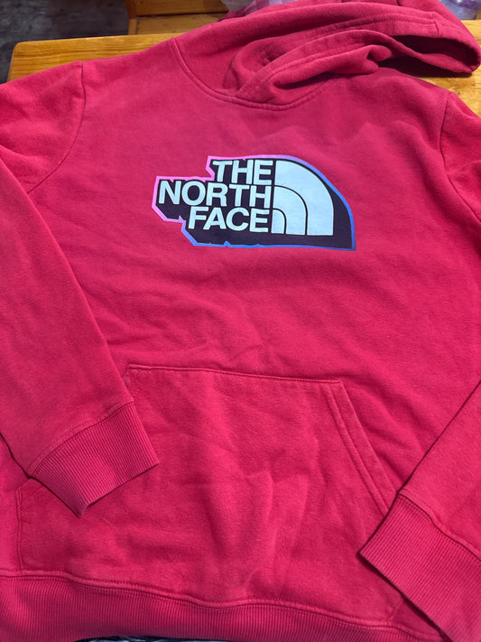 North face Red north face hoodie size 14/16 14