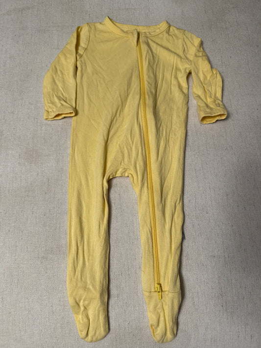 Kyte Baby GUC yellow bamboo footed sleeper 3-6m 6 Months