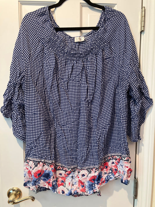 Terra & sky size 2xl three quarter flared ruffled Ruffled sleeves elbow length Women's - XXL