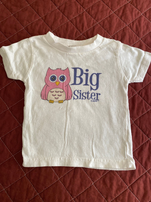 Rabbit skins, 18m, Big Sister, owl T-shirt  18 Months