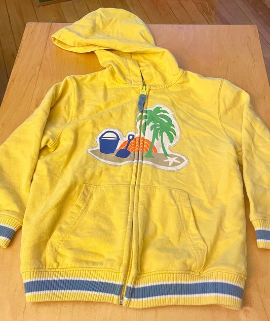 Joe Beach themed zip up hooded sweatshirt 3T