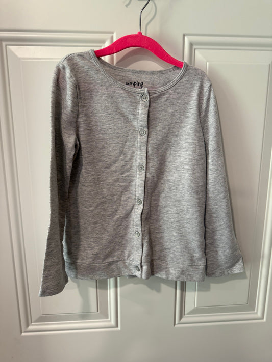 Jumping beans girls size 6 cardigan Grey sweatshirt material 6