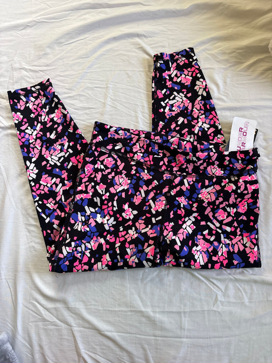 Under Armour, Youth Large, leggings Capri length, NWT, black, pink Purple 14