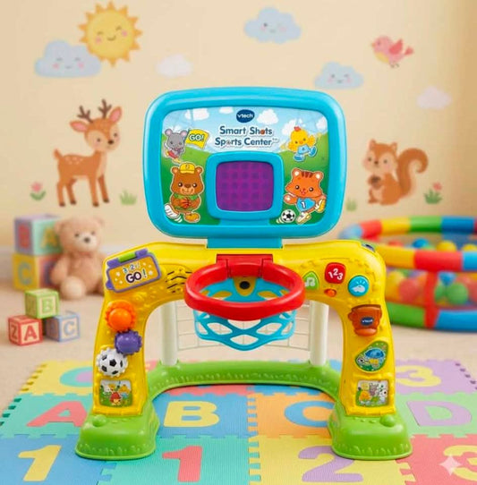 V Tech V-Tech Basketball Hoop.  Great toy with sounds and lights. Toddler