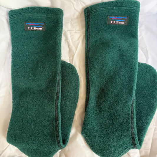 L.L. Bean dark green slipper socks great condition Tights