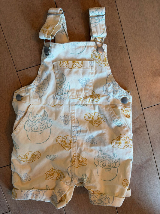Disney Baby 18 Month Lion King Short Overalls Simba, Pumba and Timon 18 Months