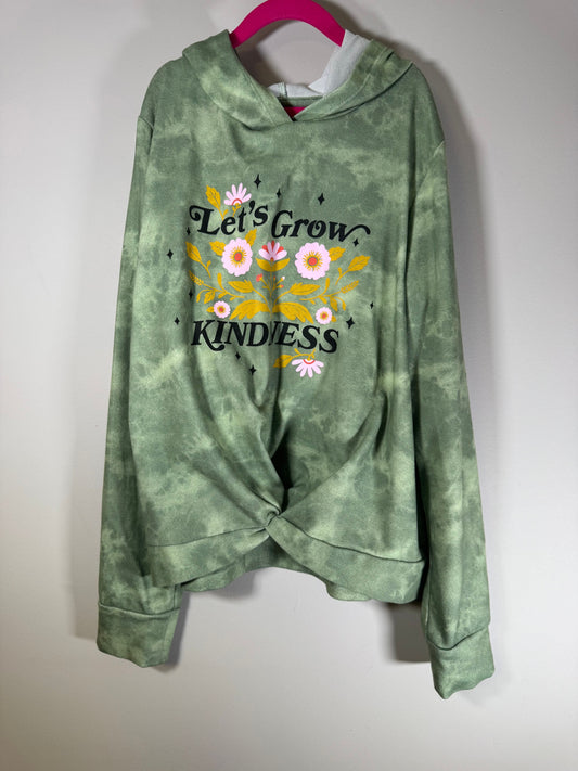 SO Let's Grow Kindness Green Lightweight Hoodie Sz 14-16 14