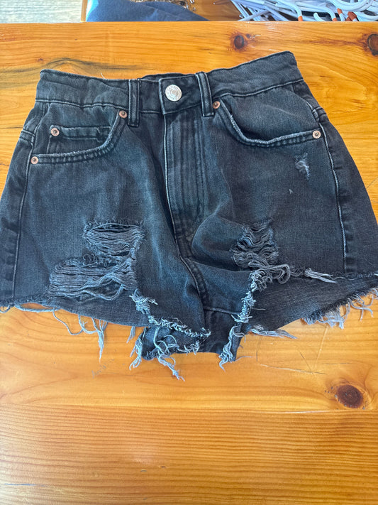 Garage Black Jean shorts ripped jeans style Junior 00