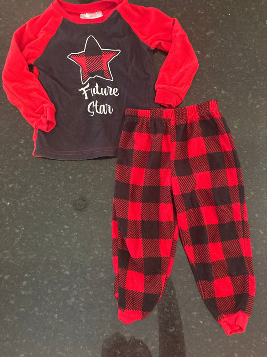 Pjs & Pancakes Fleece pajama long sleeve set 2T
