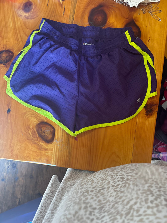 Champion purple/lime green athlete shorts Size medium shorts Women's - M