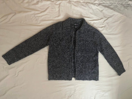 Style & Co. women's S full-zip dark gray sweater heather pattern, acrylic/poly/wool blend Women's - S