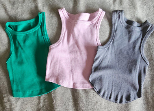 Wild Fable Three size XXS cropped fitted tanks Junior 00