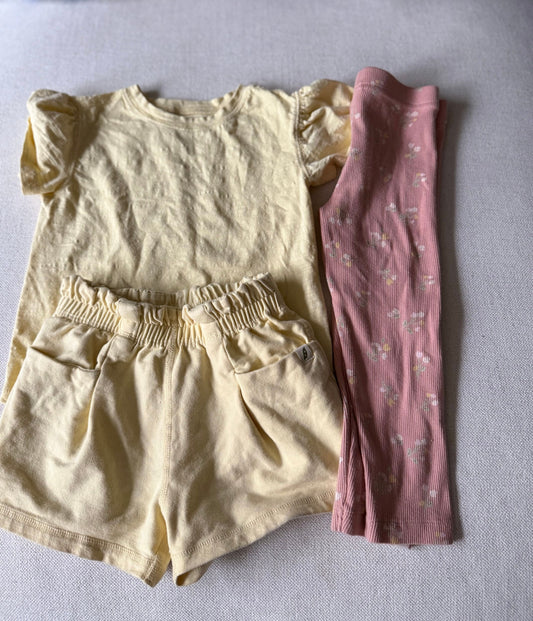 Easy Peasy GUC matching set and ribbed leggings 2T