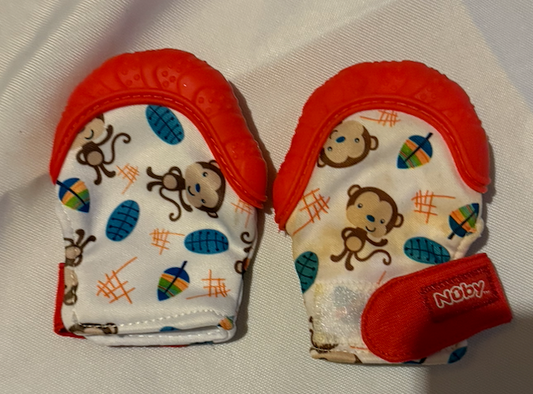 Nuby hand mits Nuby 2 hand mits. One with staining Infant