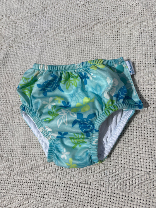 iPlay Swim diaper UPF 50 blue turtles flowers 6 Months