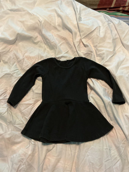 Dudu cream Black long sleeve dress 2T