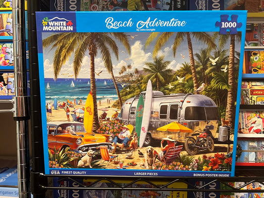 White Mountain Puzzle 1000 piece puzzle. No smoking/No pet home. Assembled once.