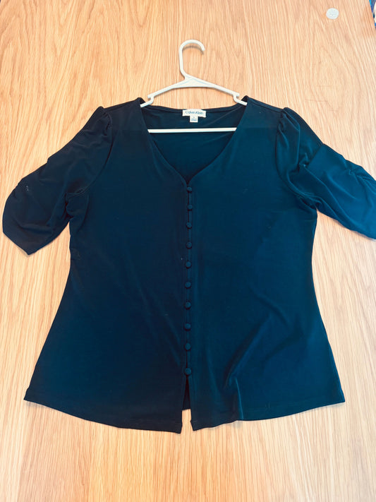 Calvin Klein Black Polyester Top Calvin Klein Black Polyester Top Women's - L