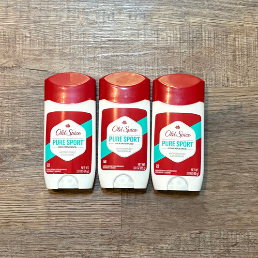 Old Spice Pure Sport deodorant 3 new sticks