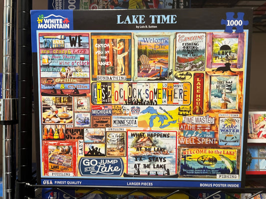 White Mountain Puzzle 1000 piece puzzle. No smoking/No pet home. Assembled once.