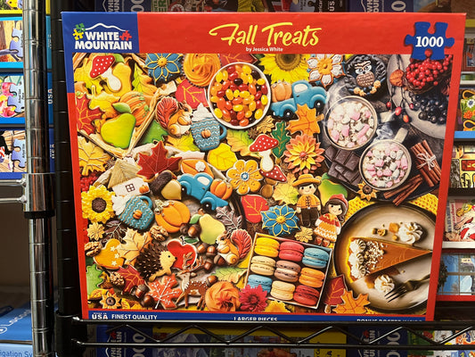 White Mountain Puzzle 1000 piece puzzle. No smoking/No pet home. Assembled once.