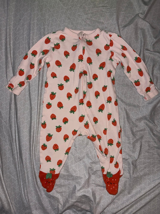 Old Navy 6-9 Month Sleeper Strawberry Print 6 Months