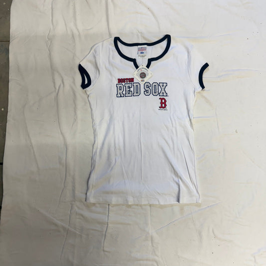 MBL - Ladies Sz L - NEW Red Sox - Wht with stones on name Women's - L