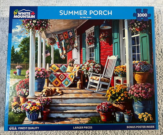 White Mountain Puzzle 1000 piece puzzle. No smoking/No pet home. Assembled once.