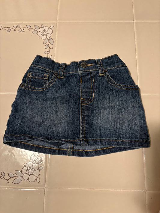 Childrens Place Jean Skort- skirt with built in shorts 2T