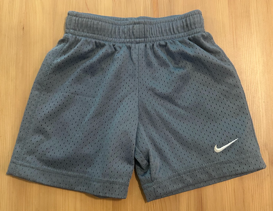2T Gray Nike Sport Athletic Shorts Toddler Boys Gray Mesh-Like Shorts w/ White Swoosh Logo 2T