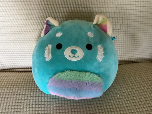 Squishmallows Original Teal blue, rainbow belly, 8 inches tall, like new Plush Toys