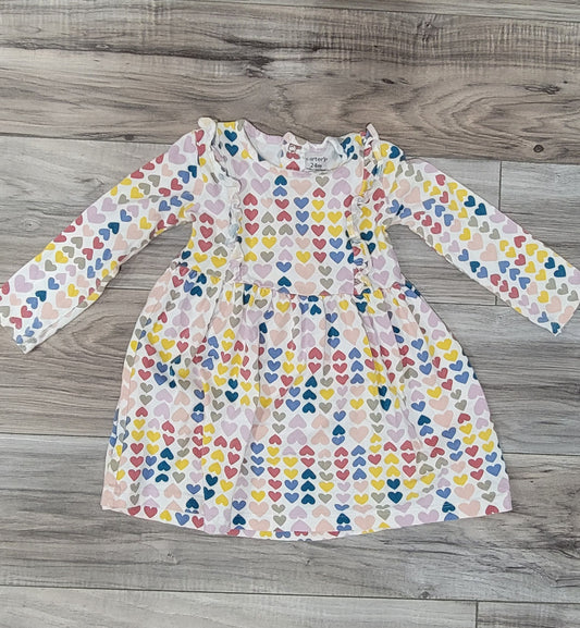 Carter's Long sleeve heart dress girls 24 months 24 Months
