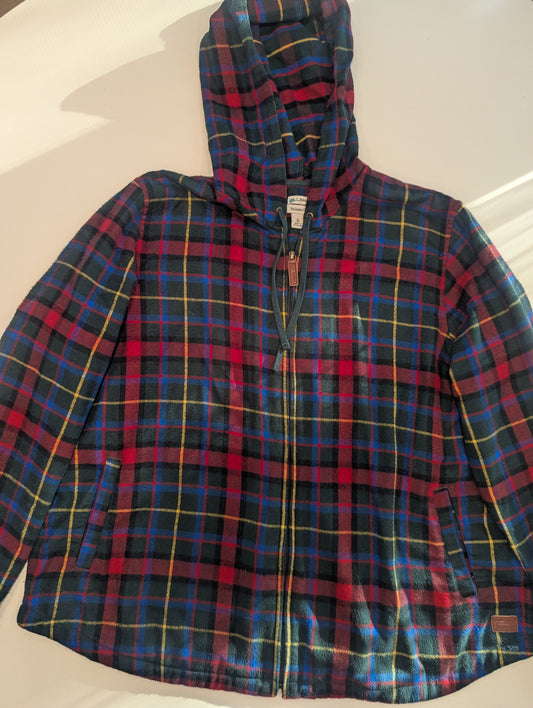L.L.Bean L.L.Bean Women's XL Green & Red Plaid Zip-up Women's - XL