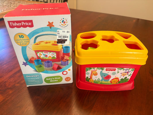Fisher Price Block Sorter In original box, developmental toy, fine motor Infant