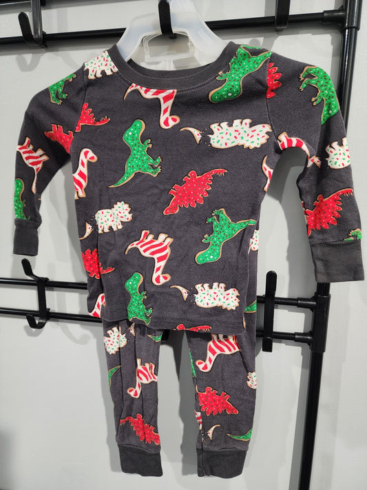 Old Navy, 18-24m Long Sleeve and Pants Sleep Set Gray w. Dino Cookies 18 Months