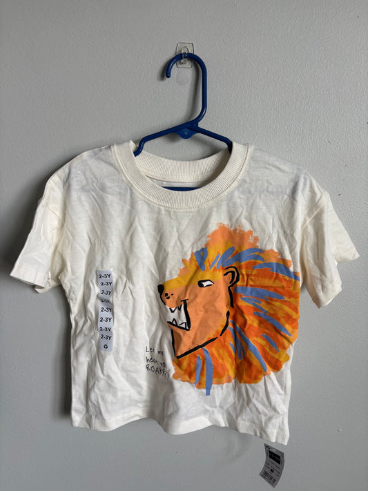 NEW WITH TAGS Lion Tee Shirt Colorful Toddler Shirt Size 2-3 Years 2T