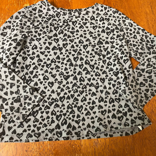 Old Navy Hearts Long Sleeve Shirt gray 8