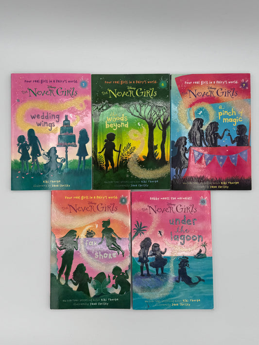 5pk Disney: The Never Girls Book Series Books 5-8 & 13 Youth Chapter Book