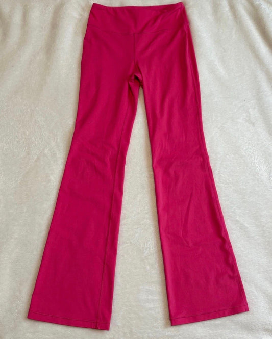 Athleta Girl High Rise Flare Pants size girl 14/XL Hot pink, buttery soft, stretchy 14