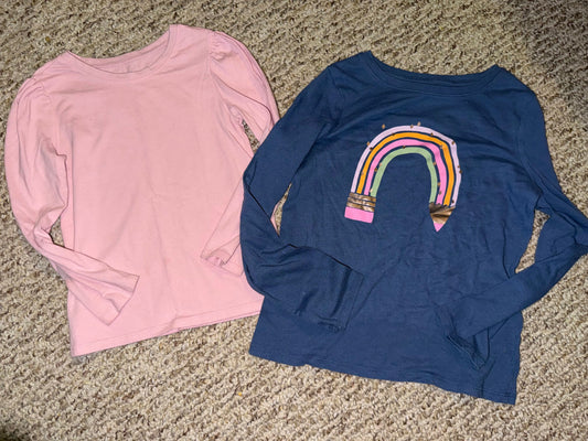 2 long sleeve tops, 5/6T 2 long sleeve tops, 5/6T 5T/5