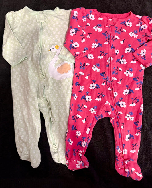 Carters two pack footie pjs 6 months Carters two pack footie pjs 6 months 6 Months